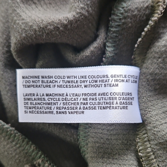 Fig Olive Vid V-neck Long Sleeve Drop Shoulder Tunic Size L - Picture 7 of 8